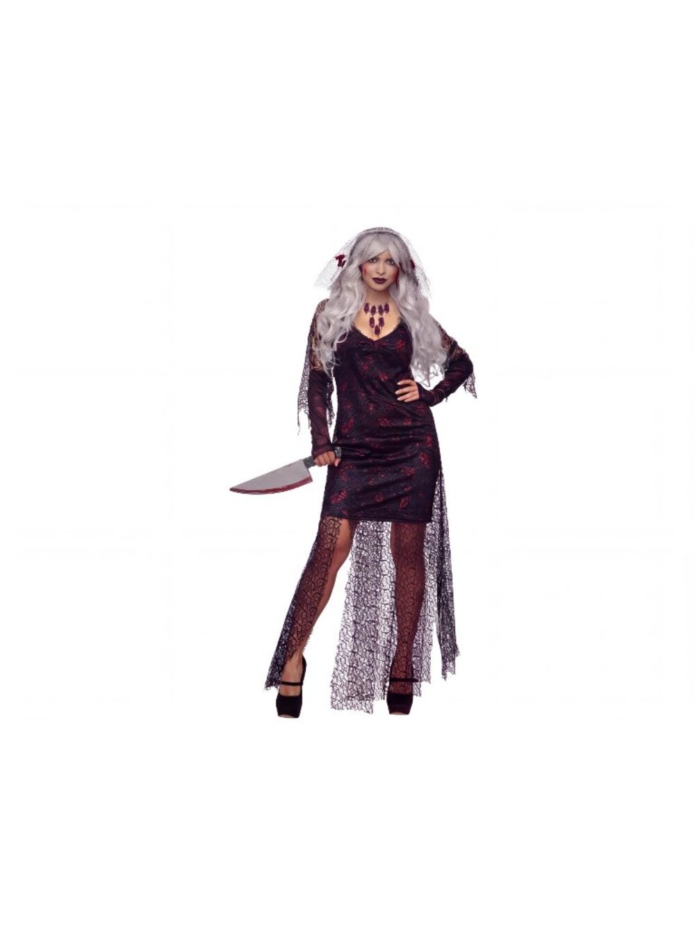 Seeing Red Womens Killer Cockroach Gothic Zombie Bride Costume NWT XS 0-2